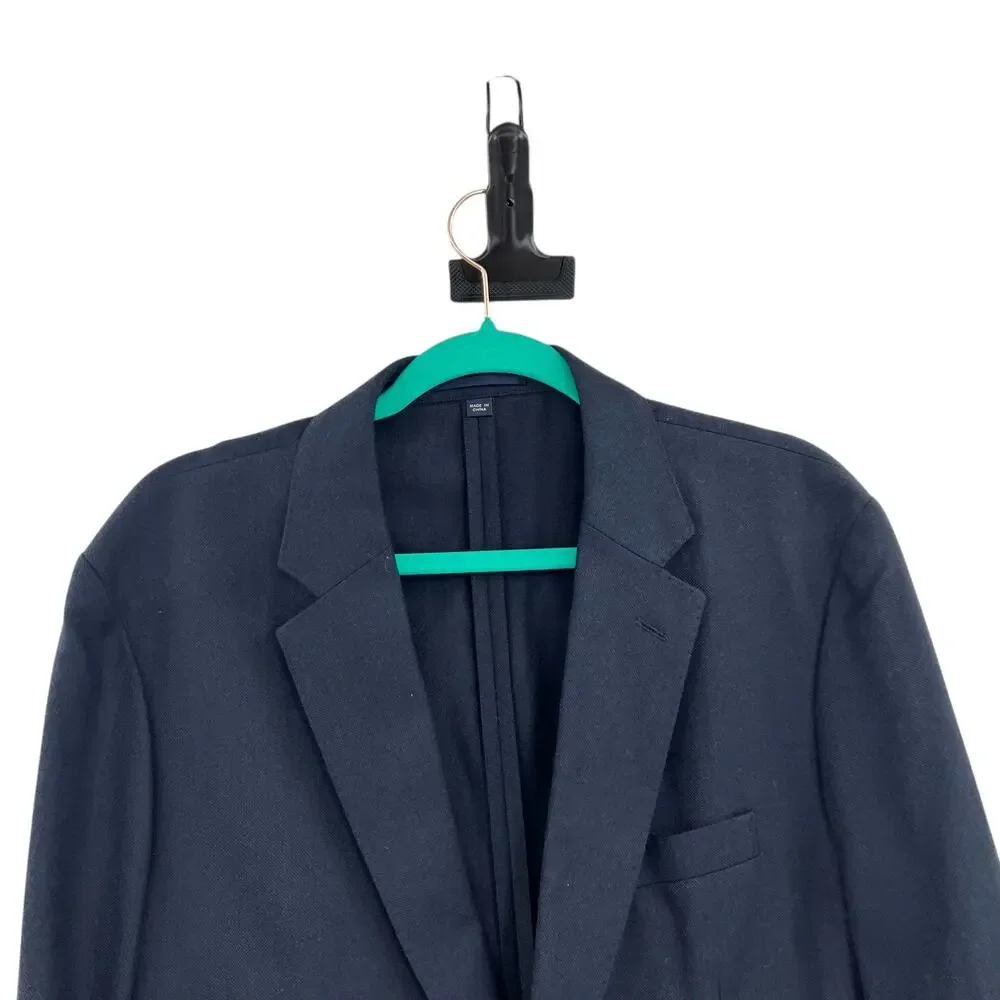 J. Crew Ludlow Slim-fit suit jacket English cotton-wool blend Navy Blue Size 44R